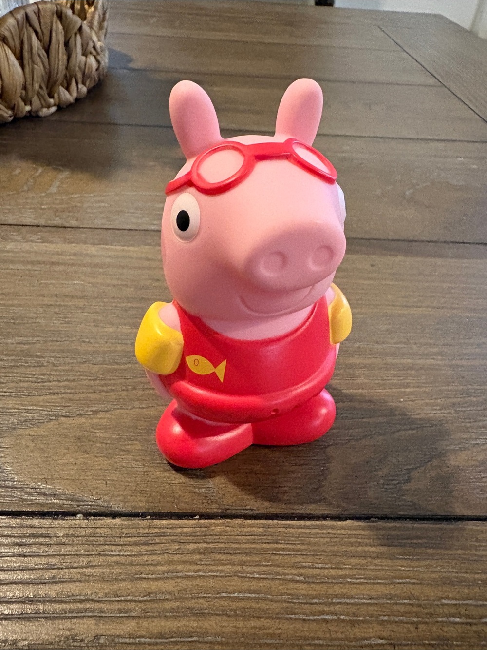 Peppa Pig Pink and Red Swim Figure with Yellow Floaties Water Toy